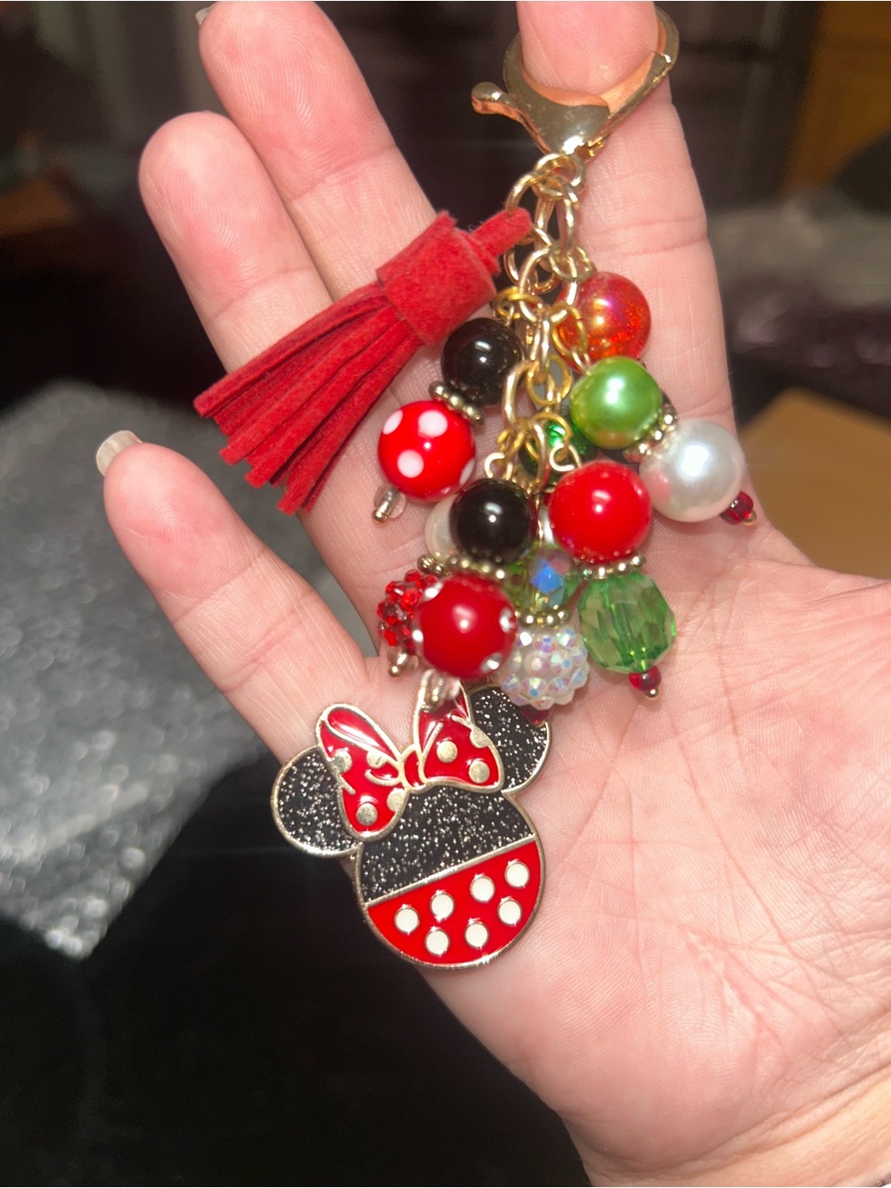 Red Minnie custom charm